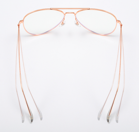 Flat Mirror Retro Glasses Anti Blue