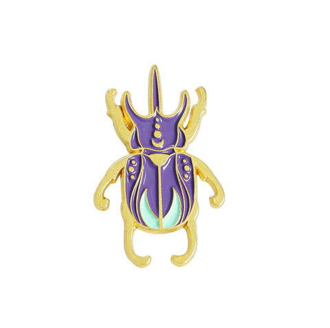 Purple Beetle Pin