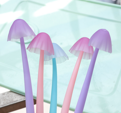 UV Activated Mushroom 0.5mm Black Gel Ink Pen