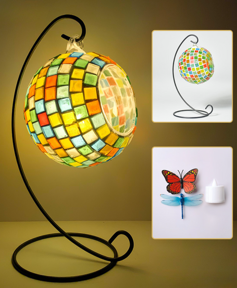 Hanging Mosaic Candle Light DIY