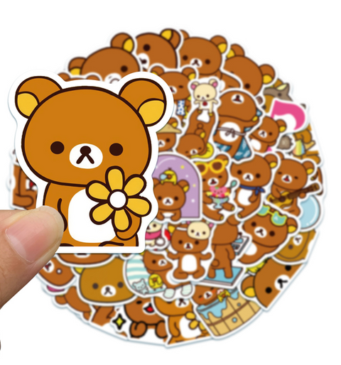 Rilakkuma Brown 50pc Vinyl Sticker Pack