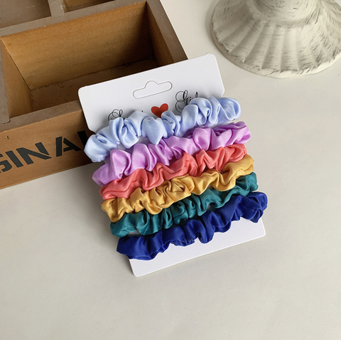 Satin 6 Set Hair Scrunchie