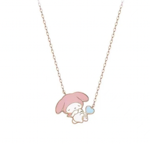 Sleeping Melody Enamel Necklace
