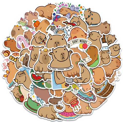 Capybara Vinyl Sticker 50pc
