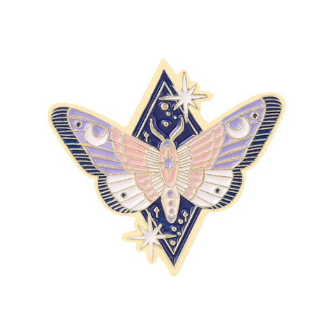 Lavender Luna Moth Pin