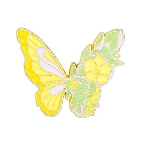 Flower Butterfly Pin