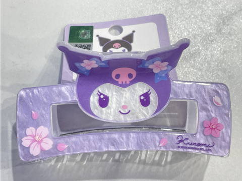 Sakura Kuromi Square Hair Claw Light Purple
