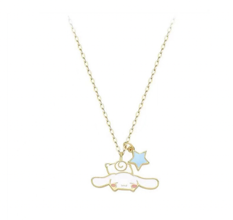 Sleeping Cinnamonroll Enamel Necklace