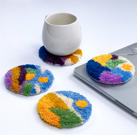 6 Set Sun Carpet Coasters DIY