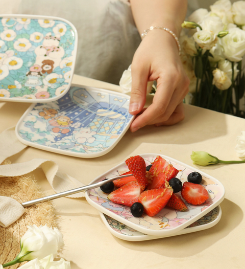 Pastry Square Ceramic Plate