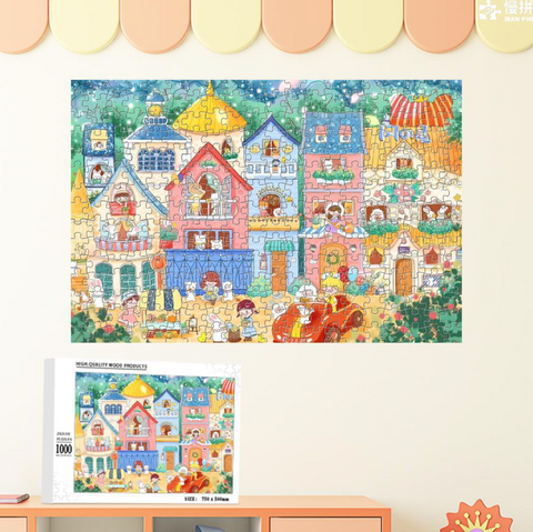 Rabbit World Town Jigsaw Puzzle 1000pc