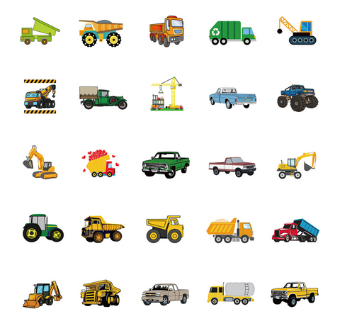 Truck PVC Sticker Pack 50pc