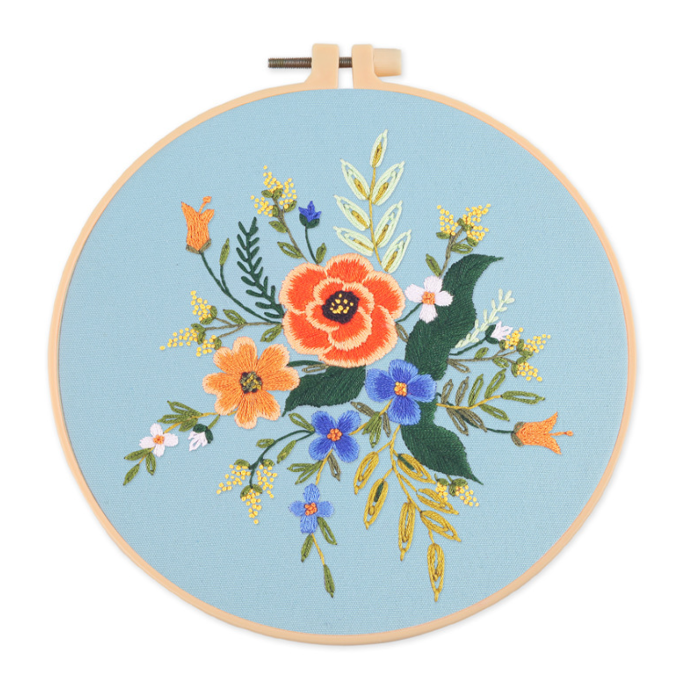 Embroidery Models Blooming Flowers Embroidery DIY 20cm – Midori Gifts
