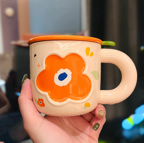 Bright Poppy Ceramic Mug