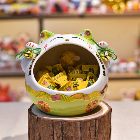 Big Mouth Lucky Cat Candy Jar