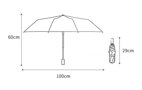 21" 8 Bone Beautiful Compact Umbrella