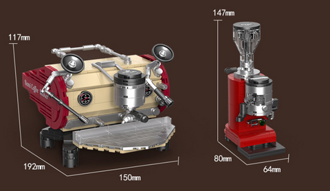 Sicilian Latte Autumn Coffee Machine + Bean Grinder Combination Building Blocks