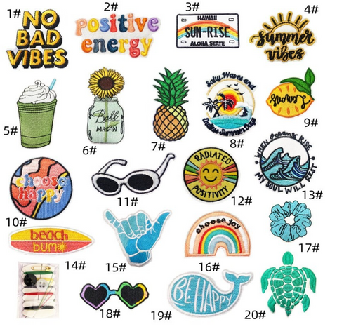Positive Energy Embroidered Badge Set