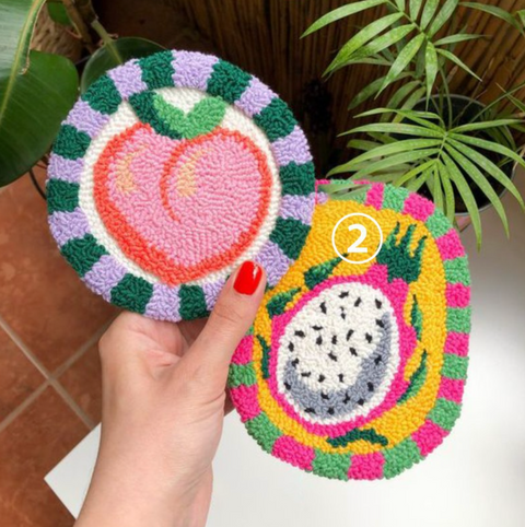 Dragonfruit Carpet Coaster DIY