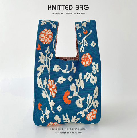 Floral Knitted Bag