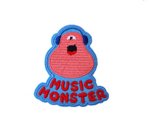 Coffee Monster Embroidered Badge Set