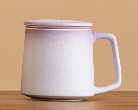 Large Soothing Ceramic Cup with Lid