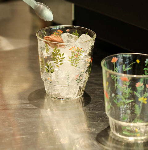 Dainty Flower Glass Cup 390ml