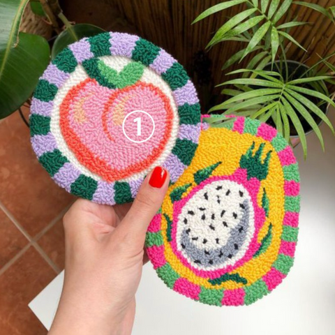Pink Peach Carpet Coaster DIY