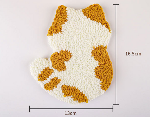 Caramel Cat Carpet Coaster DIY