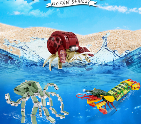 Kaizhi Sea Animals Series Building Blocks Ocean 4