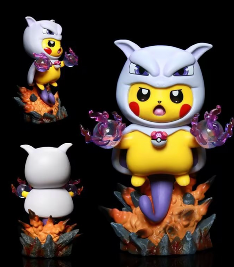 Pokemon Mewtwo Pikachu Statue