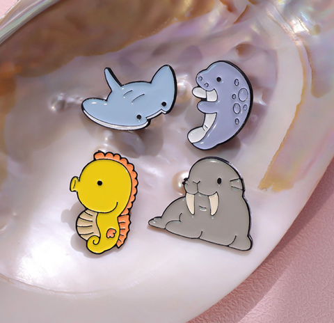 Chubby Water Creatures Pin
