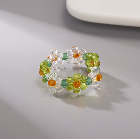 Beaded Daisy Ring