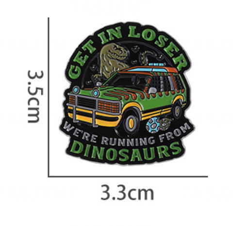 Running from Dinosaurs Jurassic Pin