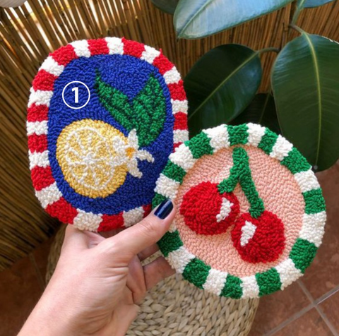 Lemon Carpet Coaster DIY