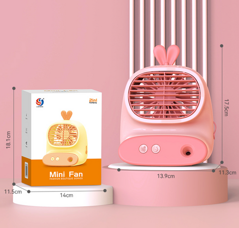 Desktop Animal Ear Fan with Spray