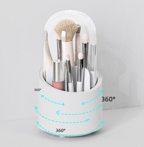 Rotating Makeup Brush Dustproof Storage