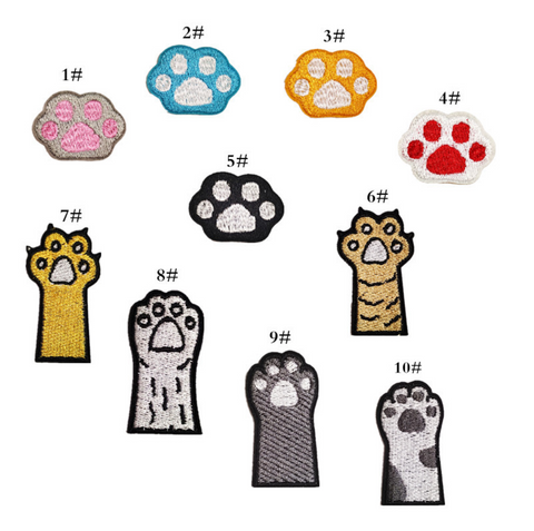 Cat Paw Embroidery Badge