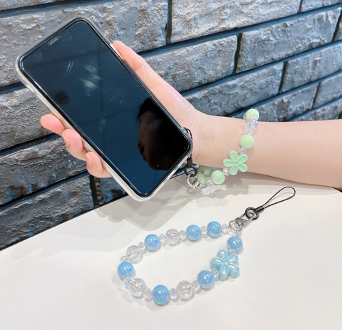 Flowers Bubble Beads Cellphone Bracelet
