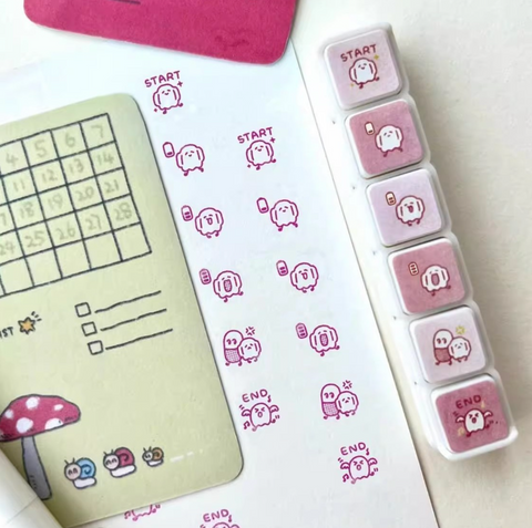 Happy Battery Ghost Planner Stamp