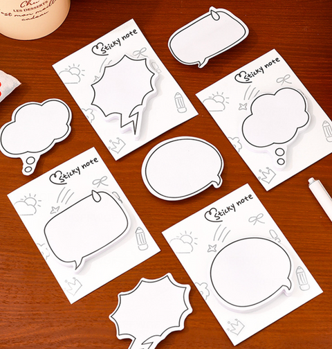 Minimalist Speech Bubble Sticky Notes