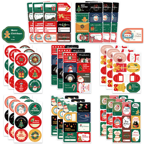 Christmas Present Sticker Tags 8 Pack