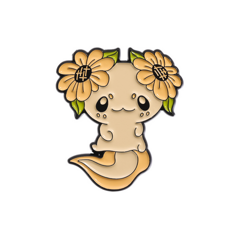 Flower Axolotl Yellow Flower Pin