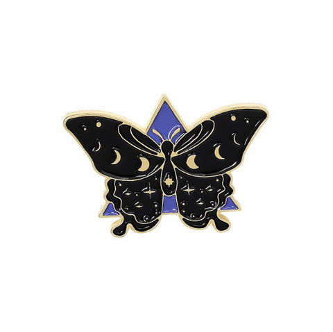 Black Night Luna Moth Pin