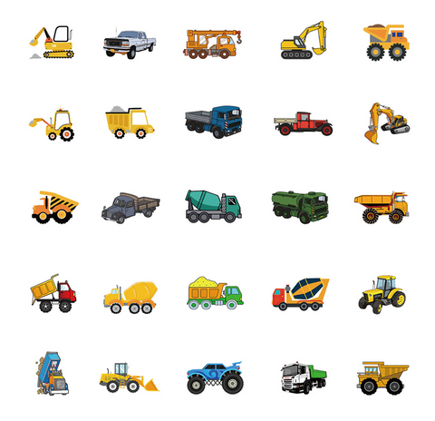 Truck PVC Sticker Pack 50pc