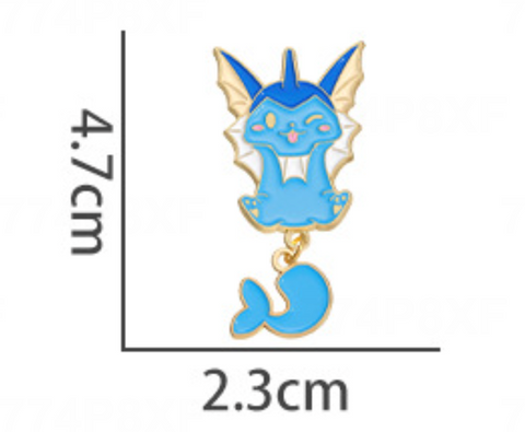 Vaporeon Wiggling Tail Pokemon Pin