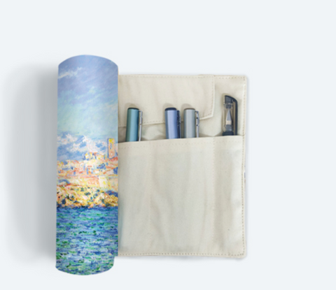 Monet's Sea Pencil Canvas Wrap