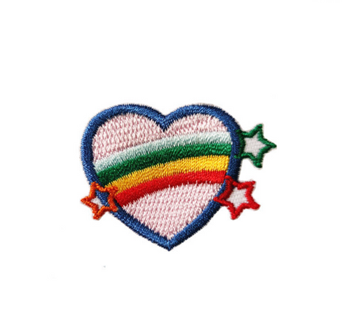 Love Hearts Embroidered Badge Set