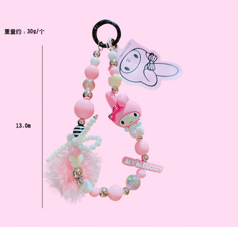 Beaded Sanrio Keychain