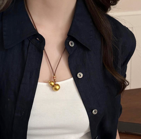 Golden Gourd Necklace